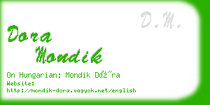 dora mondik business card